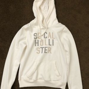 Super soft white hoodie from Hollister